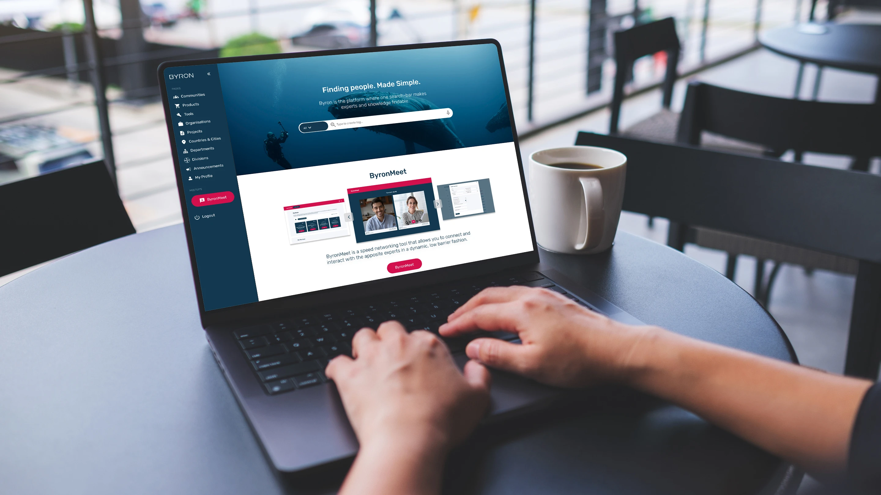 BAYER home page on laptop