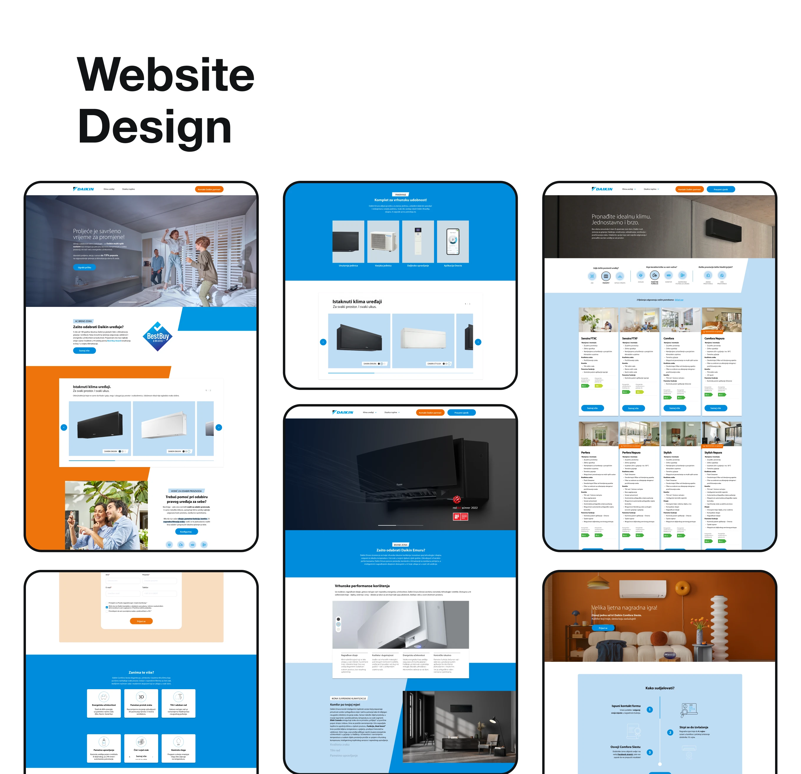 DAIKIN home page on laptop